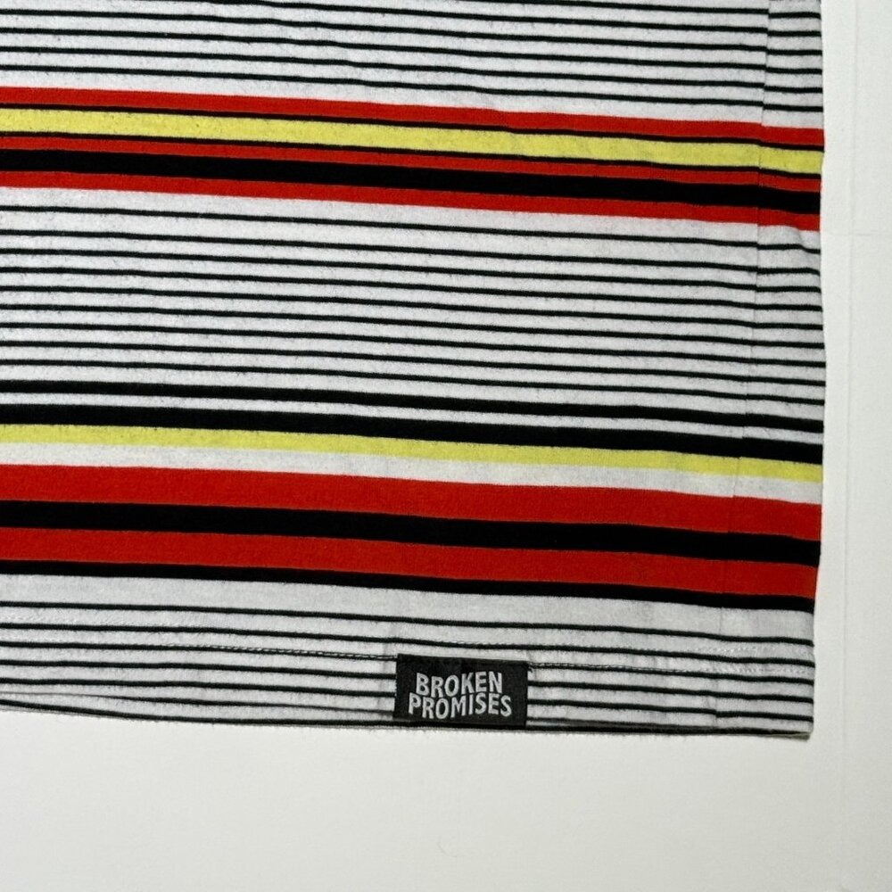 Vintage Santa Cruz x Broken Promises Mens L arge Striped T-Shirt Skater - Picture 3 of 4